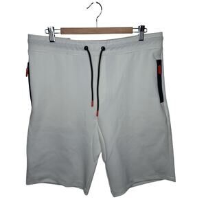 Zara Men's Sweatshorts Slim Shorts White XL Pull On Drawstring Athletic Lounge